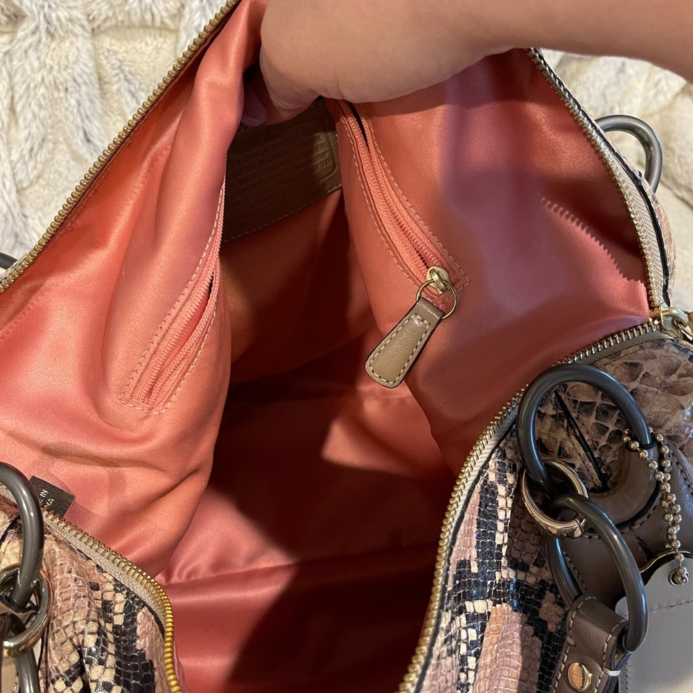 Coach Kristin Embossed Python Leather Hobo Bag - image 8